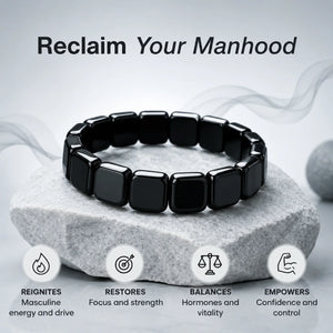 Hematika hematite bracelet for men - flatlay styled shot