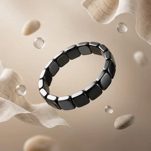 Hematika hematite bracelet for men - lifestyle detail shot