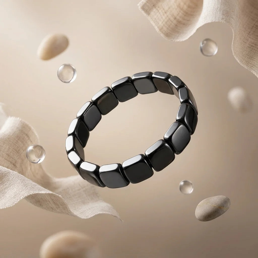 Hematika hematite bracelet for men - lifestyle detail shot