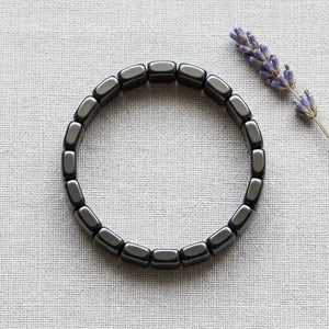 Hematika hematite bracelet for men - packaging and product detail